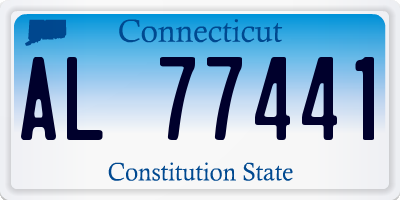 CT license plate AL77441