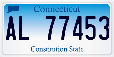 CT license plate AL77453