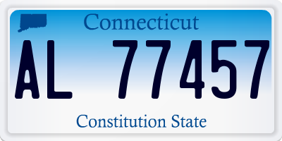 CT license plate AL77457