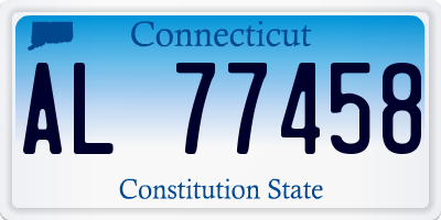 CT license plate AL77458