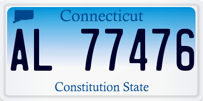 CT license plate AL77476