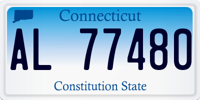 CT license plate AL77480