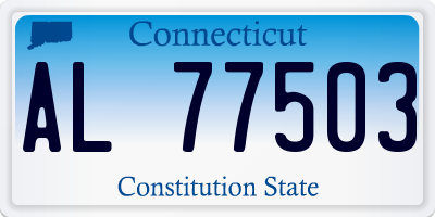 CT license plate AL77503