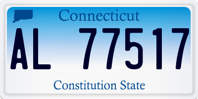 CT license plate AL77517