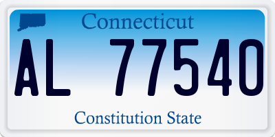 CT license plate AL77540