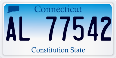 CT license plate AL77542