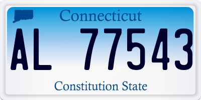 CT license plate AL77543