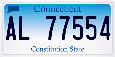 CT license plate AL77554