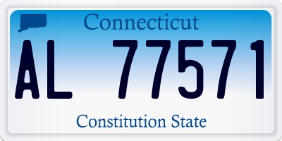 CT license plate AL77571