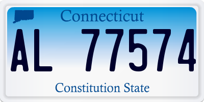 CT license plate AL77574