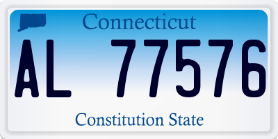 CT license plate AL77576