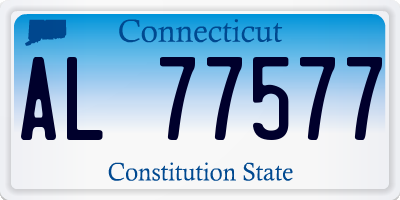 CT license plate AL77577