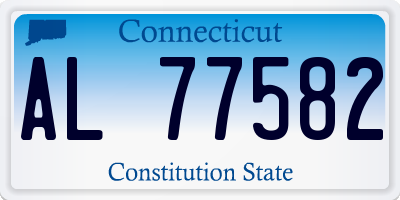 CT license plate AL77582