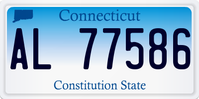 CT license plate AL77586
