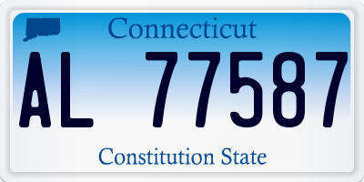 CT license plate AL77587
