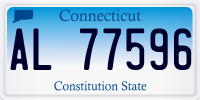 CT license plate AL77596