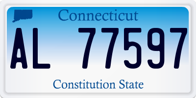 CT license plate AL77597
