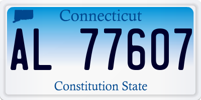 CT license plate AL77607