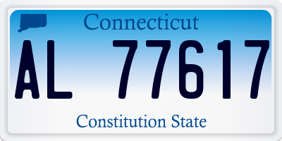 CT license plate AL77617