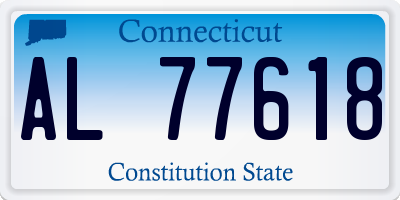 CT license plate AL77618