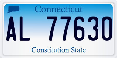 CT license plate AL77630