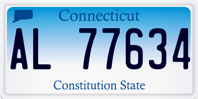 CT license plate AL77634