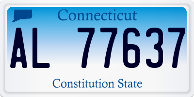CT license plate AL77637