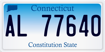 CT license plate AL77640