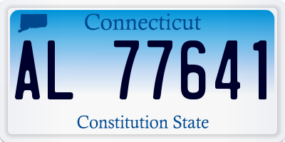 CT license plate AL77641