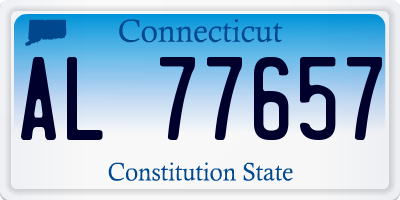 CT license plate AL77657