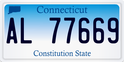 CT license plate AL77669