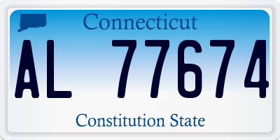 CT license plate AL77674