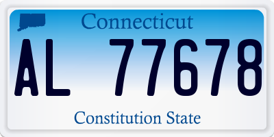 CT license plate AL77678