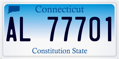 CT license plate AL77701