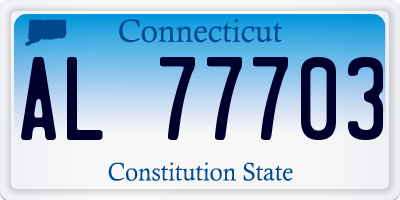 CT license plate AL77703