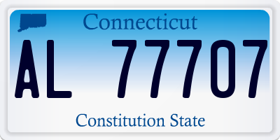 CT license plate AL77707