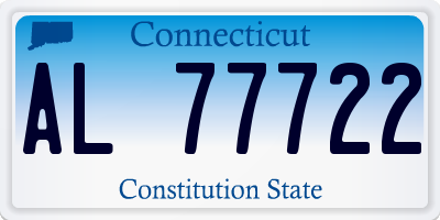 CT license plate AL77722