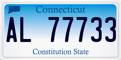 CT license plate AL77733