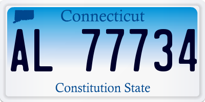 CT license plate AL77734