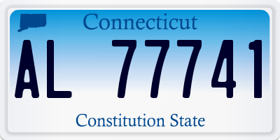 CT license plate AL77741