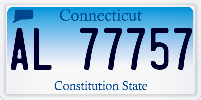 CT license plate AL77757