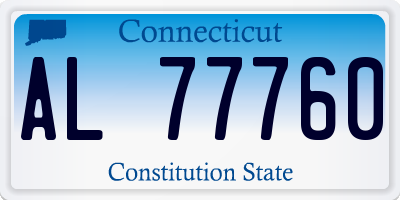 CT license plate AL77760