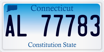 CT license plate AL77783