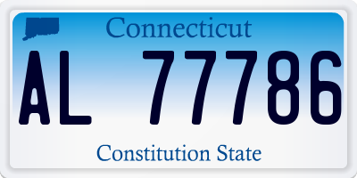 CT license plate AL77786