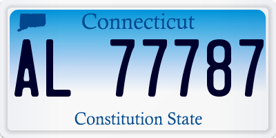 CT license plate AL77787