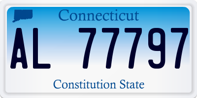 CT license plate AL77797
