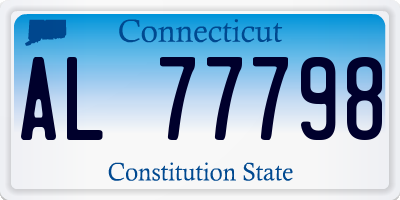 CT license plate AL77798