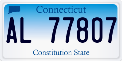 CT license plate AL77807
