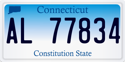CT license plate AL77834