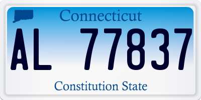 CT license plate AL77837